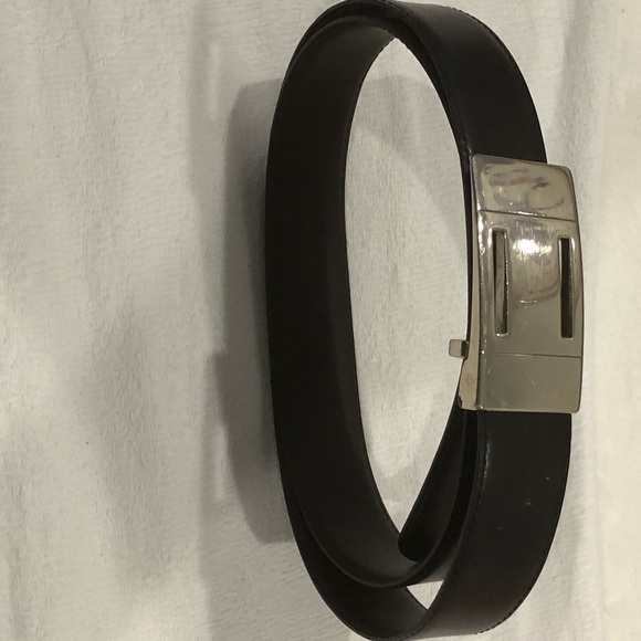 Balenciaga Black Leather Belt with initials GA - Picture 10 of 10